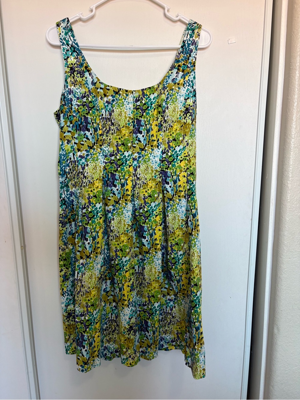 Evan Picone Floral Dress 8 Fit Flare Pleated Garden Party Spring‎ Midi